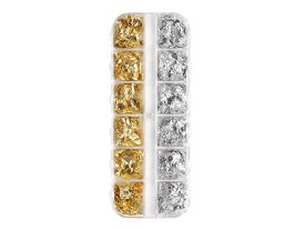 Pack 12 papel foil dorado y plateado 